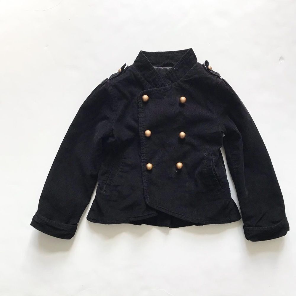 Babygap black corduroy light band jacket EUC 5T